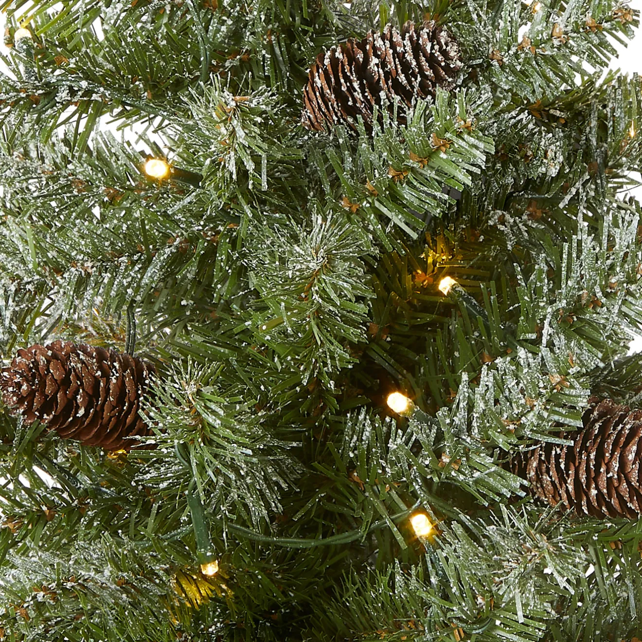 Outlet 2 ft. Pre-Lit Snowy Concolor Fir Tree with LED Lights Tabletop|Pre-Lit