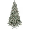 New 6.5 ft. Pre-Lit Snowy Crestview Tree with Clear Lights Full|Pre-Lit