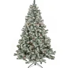 9 ft. Pre-Lit Snowy Crestview Tree with Clear Lights Pre-Lit|Full