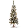 Sale 3 ft. Pre-Lit Snowy Downswept Forestree Tree with Clear Lights Full|Pre-Lit