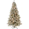 Online 6.5 ft. Pre-Lit Snowy Mixed Pine Tree with Clear Lights Full|Pre-Lit