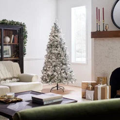 Online 6.5 ft. Pre-Lit Snowy Mixed Pine Tree with Clear Lights Full|Pre-Lit