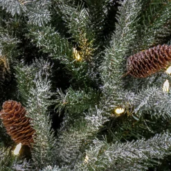 Online 7 ft. Pre-Lit Snowy Olallie Pine Tree with LED Lights Full|Pre-Lit