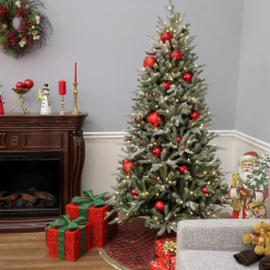 Online 7 ft. Pre-Lit Snowy Olallie Pine Tree with LED Lights Full|Pre-Lit
