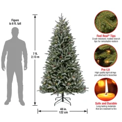 Online 7 ft. Pre-Lit Snowy Olallie Pine Tree with LED Lights Full|Pre-Lit