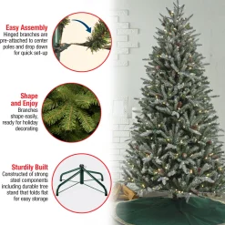 Online 7 ft. Pre-Lit Snowy Olallie Pine Tree with LED Lights Full|Pre-Lit