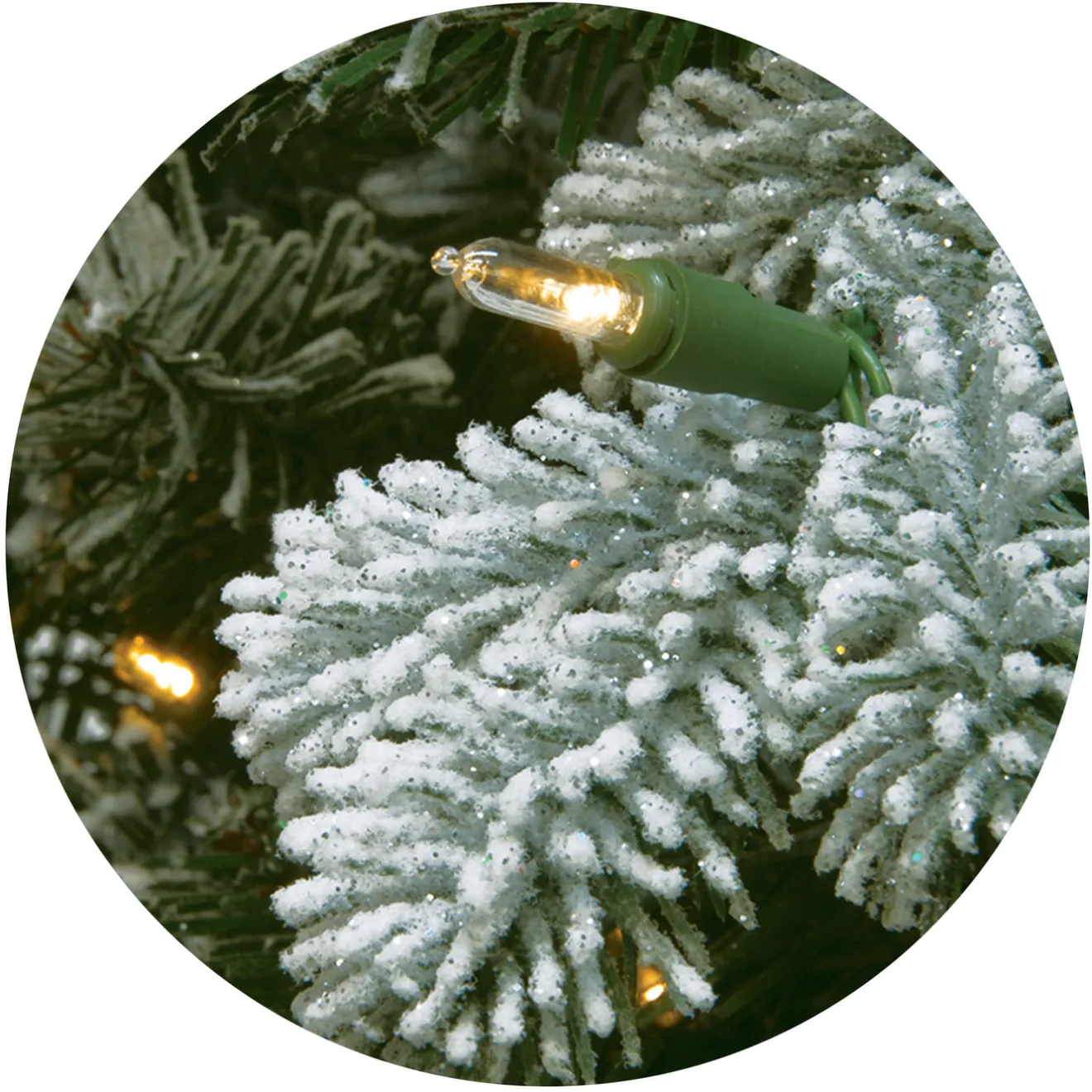 Online 9 ft. Pre-Lit Snowy Sheffield Spruce Garland with Clear Lights Pre-Lit Christmas Garlands|7-10 Feet Christmas Garlands