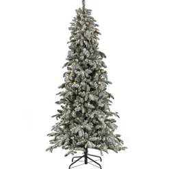 Outlet 7.5 ft. Pre-Lit Snowy Vintin Fir Tree with LED Lights Full|Pre-Lit