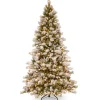Best 7.5 ft. Pre-Lit Snowy Westwood Pine Full Tree with Clear Lights Pre-Lit|Full