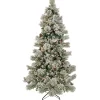 Sale 6.5 ft. Pre-Lit Snowy Yorkshire Tree with Clear Incandescent Lights Pre-Lit|Full