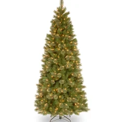 Best 7.5 ft. Pre-Lit Tacoma Pine Slim Tree with Clear Lights Slim|Pre-Lit