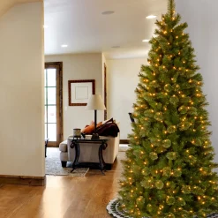 Best 7.5 ft. Pre-Lit Tacoma Pine Slim Tree with Clear Lights Slim|Pre-Lit