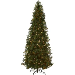 Discount 9 ft. Pre-Lit Tiffany Fir Slim Tree with Clear Lights - PE Branch Tips Slim|Pre-Lit