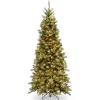 Outlet 6.5 ft. Pre-Lit Tiffany Fir Slim Tree with Clear Lights PVC Branch Tips Slim|Pre-Lit