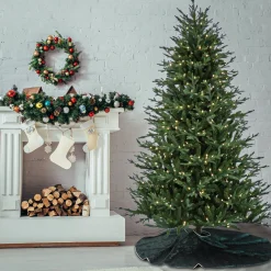 Online 7.5 ft. Pre-Lit Wenatchee Fir Tree with LED Lights Full|Pre-Lit