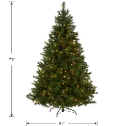 Sale 7.5 ft. Pre-Lit Winchester Pine Tree with Clear Lights Full|Pre-Lit