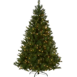 Sale 7.5 ft. Pre-Lit Winchester Pine Tree with Clear Lights Full|Pre-Lit