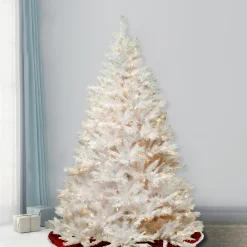 Best 7 ft. Pre-Lit Winchester Pine White Tree with Clear Lights Full|Pre-Lit
