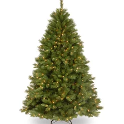 Sale 6.5 ft. Pre-Lit Winchester Pine Tree with Clear Lights Full|Pre-Lit