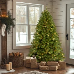 Sale 6 ft. Pre-Lit Winchester Pine Tree with Clear Lights Full|Pre-Lit