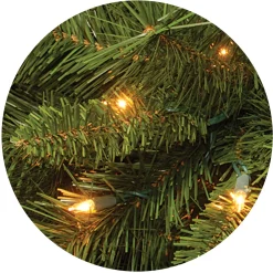 7.5 ft. Pre-Lit Winchester Pine Tree with Multicolor Lights Full|Pre-Lit
