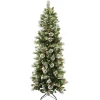 Hot 7.5 ft. Pre-Lit Wintry Pine Slim Tree with Clear Lights Slim|Pre-Lit