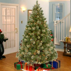 Hot 7.5 ft. Pre-Lit Wispy Willow Grande Medium Tree with Clear Lights Full|Pre-Lit