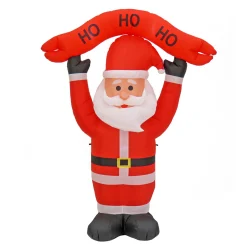 Best 7 ft. Red Inflatable Blow Up Santa Inflatable Decorations
