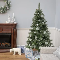 Outlet 6 ft. Snowy Sierra Spruce Tree Full|Unlit