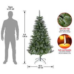 Outlet 6 ft. Snowy Sierra Spruce Tree Full|Unlit