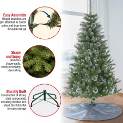 Outlet 6 ft. Snowy Sierra Spruce Tree Full|Unlit