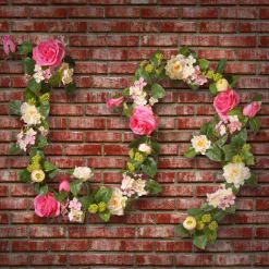 Online 6 ft. Spring Garland with Roses, Hydrangeas, Berry Clusters, Leafy Greens Garlands & Swags