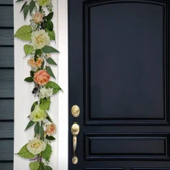 Sale 6 ft. Spring Garland with Rose Blooms, Lavender, Berry Clusters, Leafy Greens Garlands & Swags
