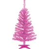 Hot 3 ft. Tinsel Collection Magenta Pink Tree Full|Pre-Lit