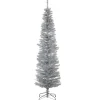 Outlet 6 ft. Tinsel Collection Silver Tree Slim|Pre-Lit
