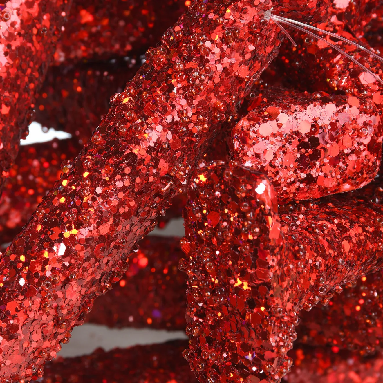 New 6 ft. Valentine's Banner Decorated with Red Glitter Decorations