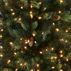 Discount 10 ft.Pre-Lit Carolina Pine Slim Tree with Clear Lights Slim|Pre-Lit
