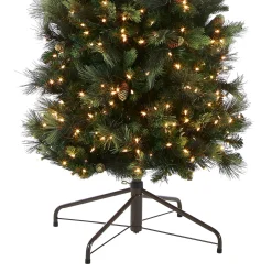 New 12 ft.Pre-Lit Carolina Pine Slim Tree with Clear Lights Slim|Pre-Lit