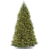 Clearance 10 ft.Pre-Lit Dunhill Fir Tree with PowerConnect Dual Color LED Lights Full|Pre-Lit