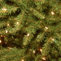 Clearance 10 ft.Pre-Lit Dunhill Fir Tree with PowerConnect Dual Color LED Lights Full|Pre-Lit