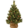 Sale 3 ft.Pre-Lit Pine Cone Tree with LED Lights Tabletop|Pre-Lit