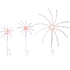 Best 16 in. 24 in. 36 in. Patriotic Light Up Fireworks Lawn Decor with LED Lights Decorations