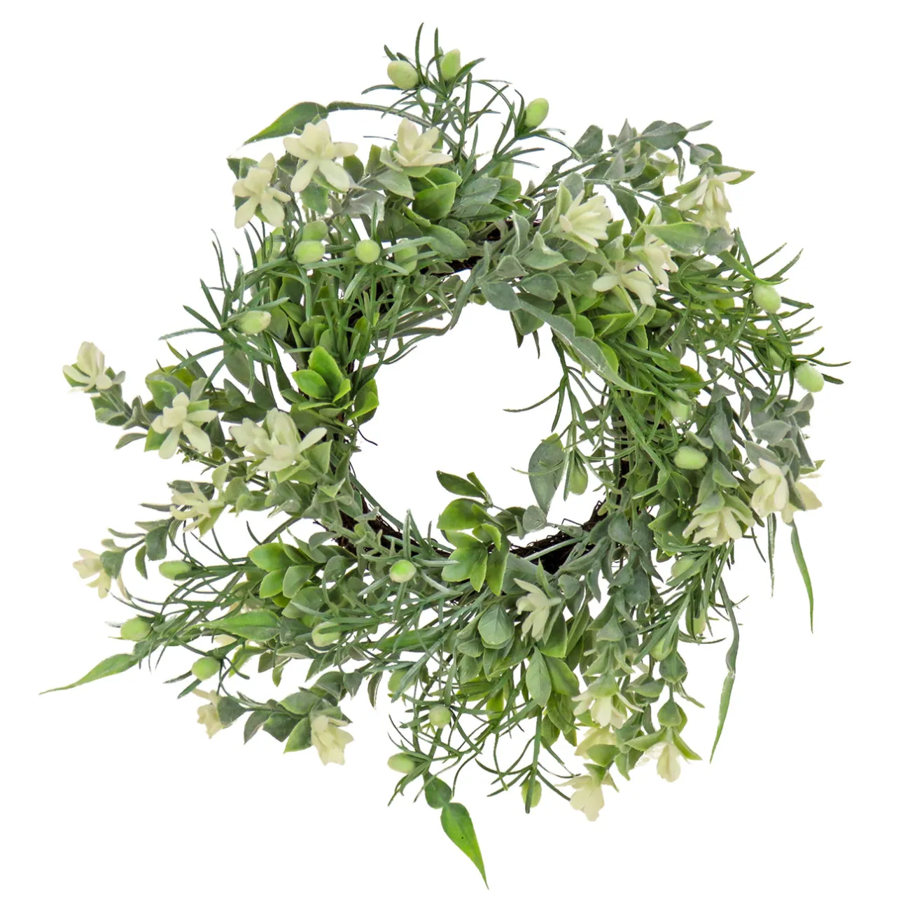 New 14 in. Spring Table Wreath with Mixed Foliage and Blossom Wreaths
