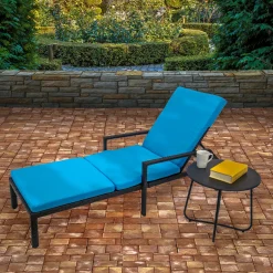 Best 79 in. All Weather PE Wicker Chaise Lounge Patio Furniture