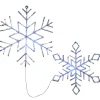 Best 24 in. and 20 in. Ice Crystal Snowflakes with LED Lights Yard Decorations