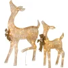 Hot 38 in. and 28 in. Pre-Lit Fawn with Doe Decoration Yard Decorations