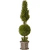 Sale 60 in. Artificial Juniper Ball and Cone Topiary Topiaries & Shrubs