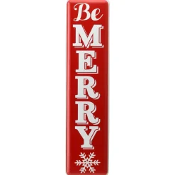 Best 31 in. Be Merry Holiday Wall Sign Decorative Accents