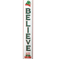 Hot 47 in. Believe Vertical Holiday Wall Sign Decorative Accents