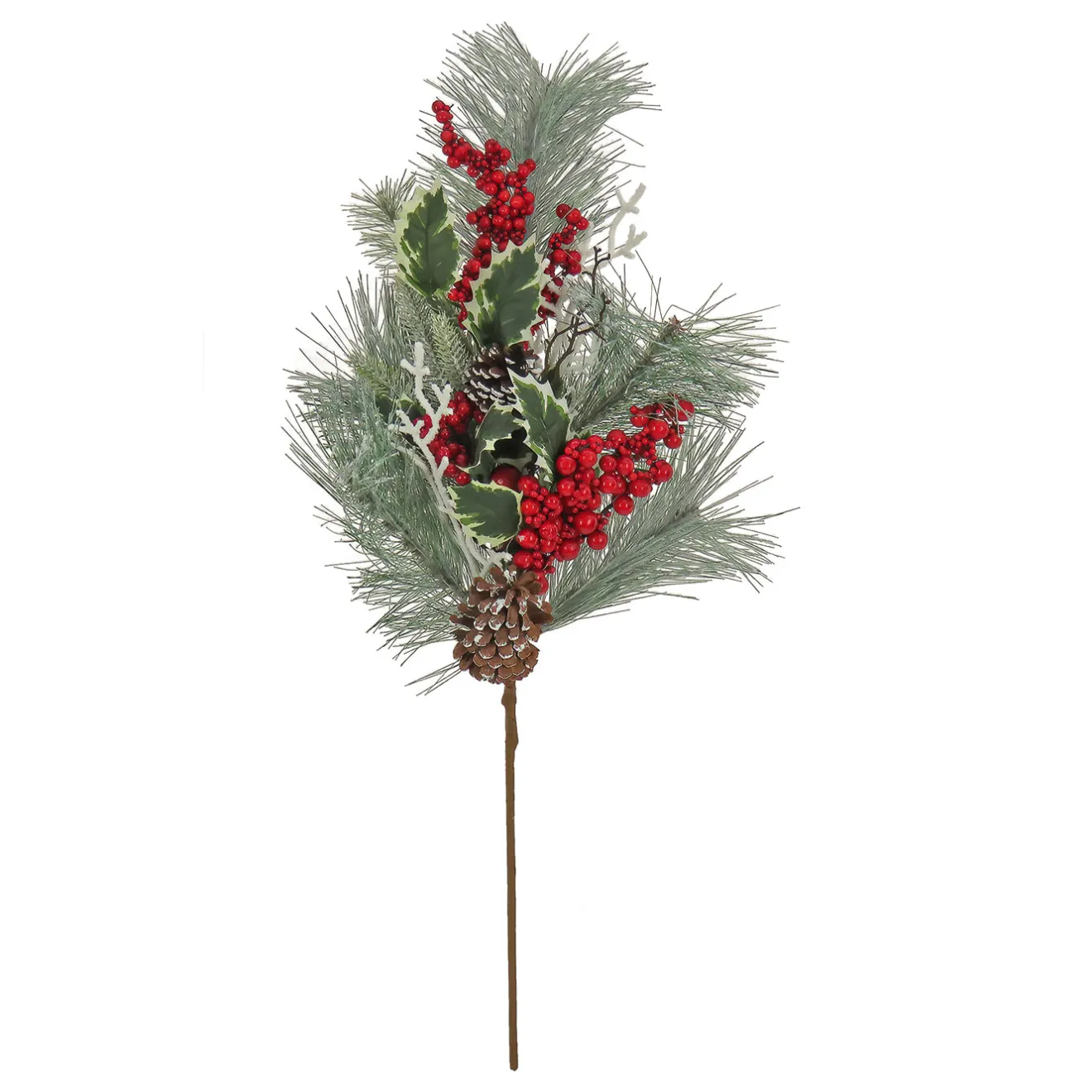Discount 28 in. Berry Pine Plastic Spray Topiaries Arrangements